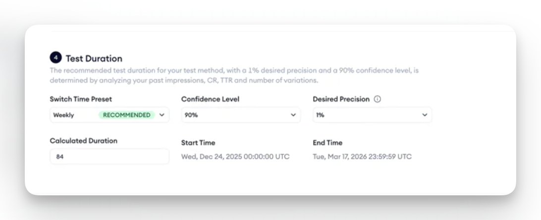 Create an Ad Group Switch test for CPP A/B Testing