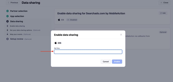 enable-data-sharinbg