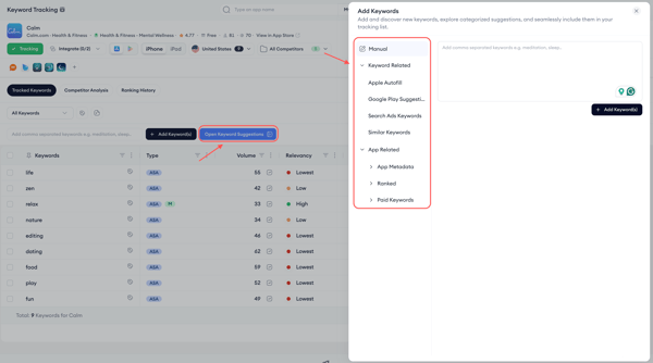 keyword tracking 3